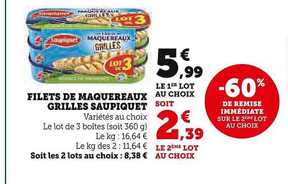 Filets De Maquereaux Grillés Saupiquet