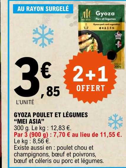 gyoza poulet et légumes "mei asia"