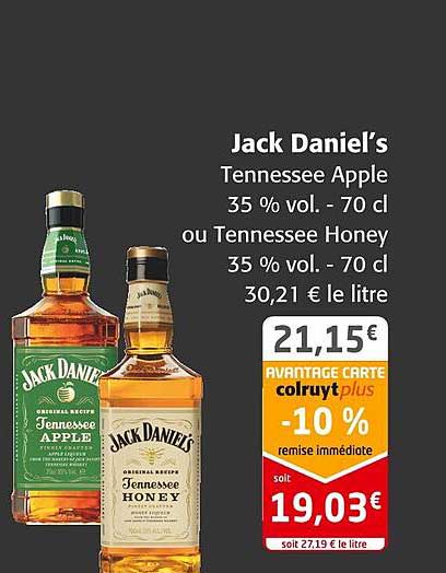 jack daniel's tennessee apple 35% vol.