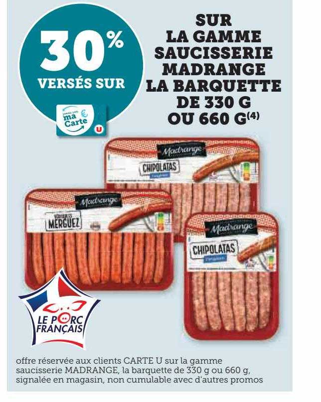 La Gamme Saucisserie Madrange La Barquette De 330 G Ou 660 G