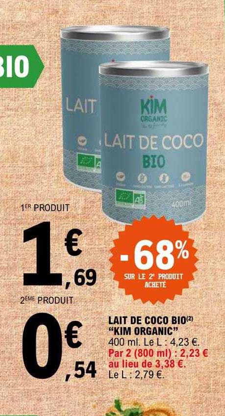 lait de coco bio "kim organic"