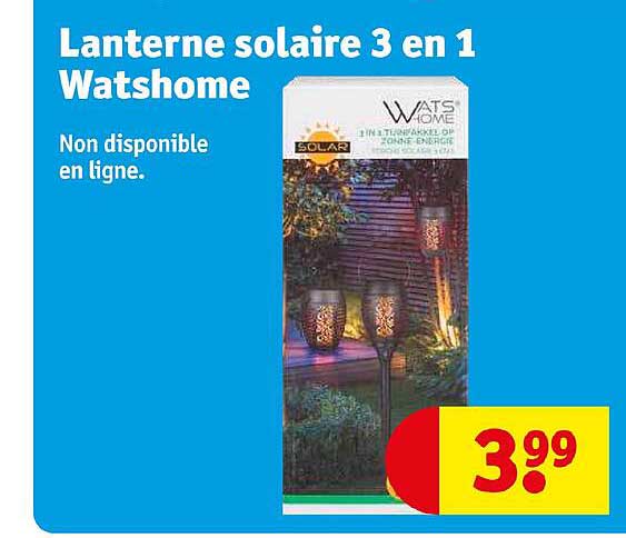 Lanterne Solaire 3 En 1 Watshome