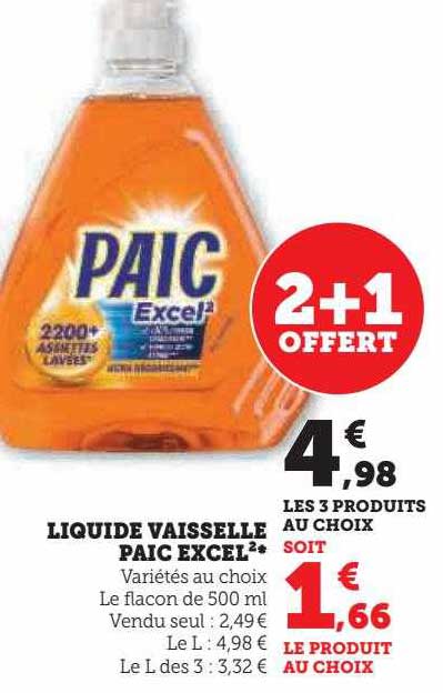 Liquide Vaisselle Paic Excel