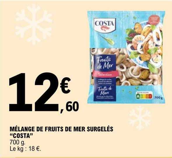 Mélange De Fruits De Mer Surgelés "costa"