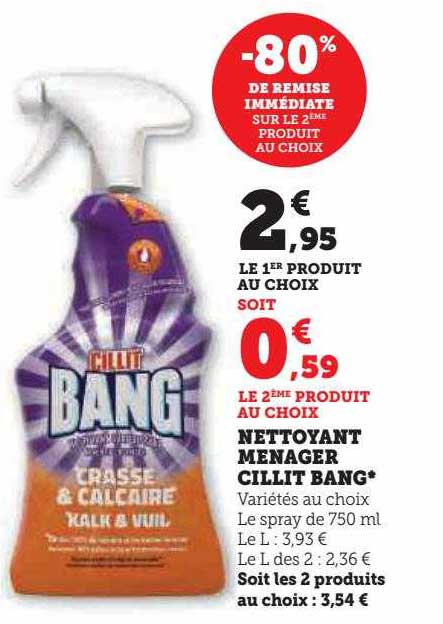 nettoyant ménager cillit bang