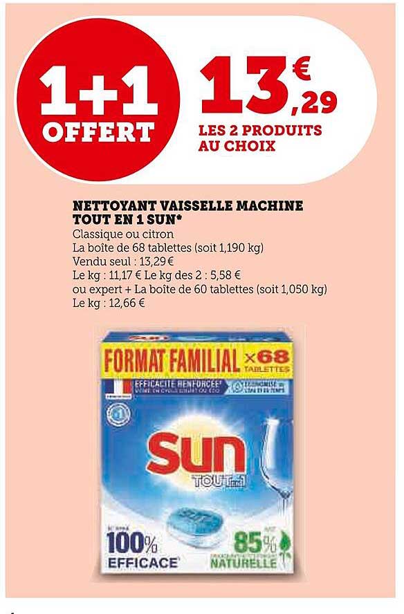 Nettoyant Vaisselle Machine Tout En 1 Sun