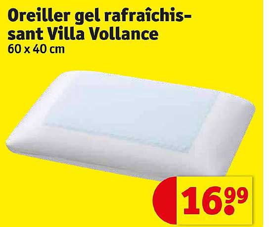 oreiller gel rafraîchissant villa vollance