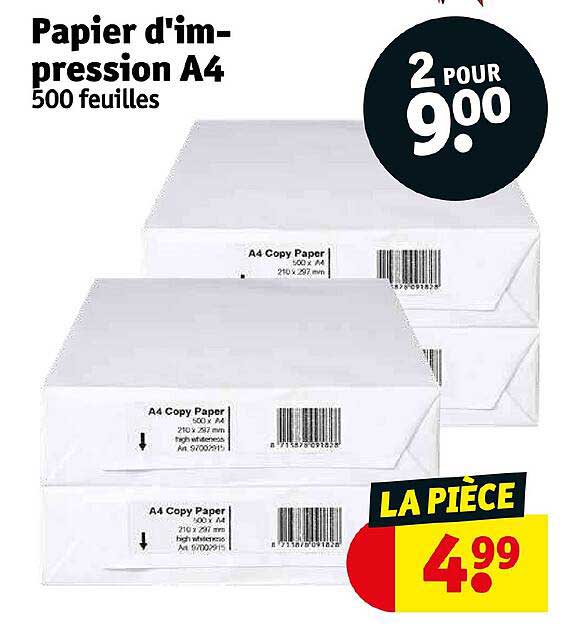 papier d'impression A4