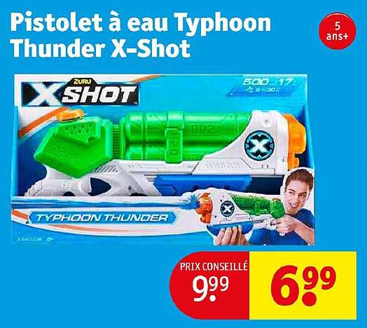 pistolet à eau typhoon thunder x-shot