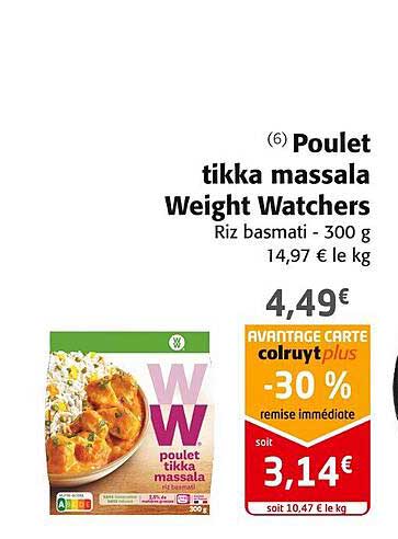 poulet tikka massala weight watchers