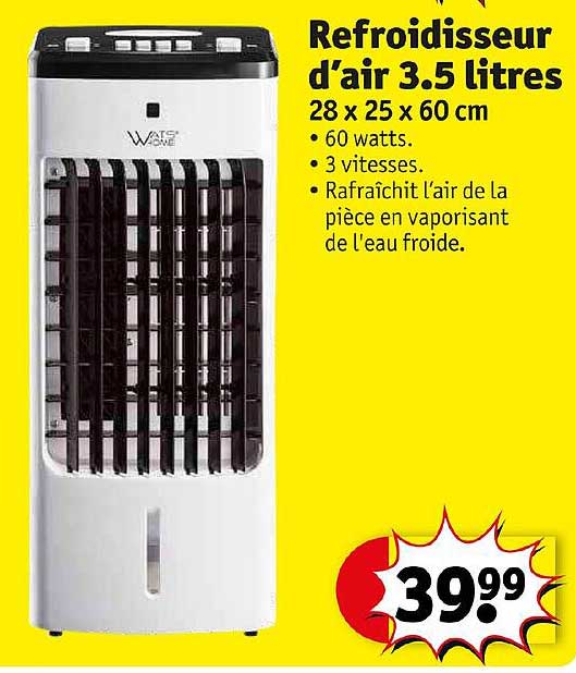 refroidisseur d'air 3.5 litres watshome