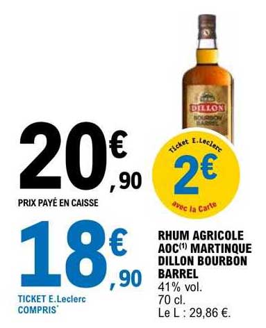 rhum agricole aoc martinique dillon bourbon barrel
