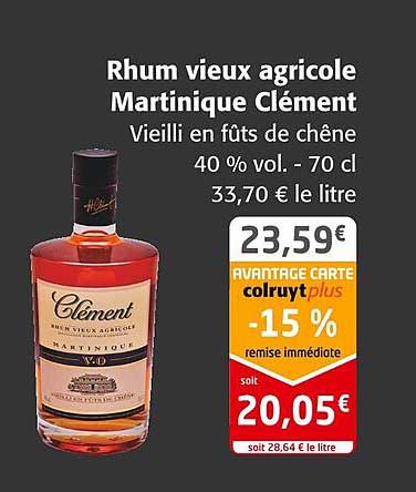 Rhum Vieux Agricole Martinique Clément