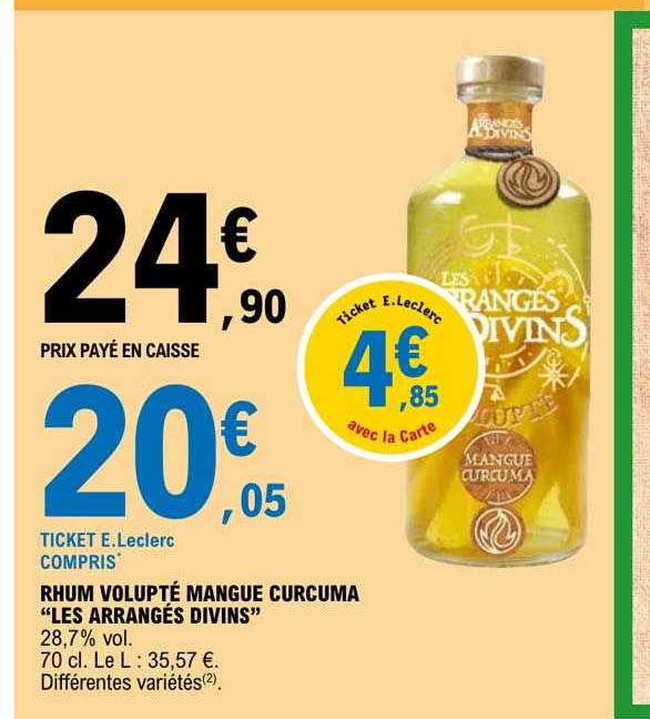 rhum volupté mangue curcuma "les arrangés divins"