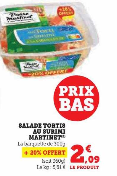 Salade Tortis Au Surimi Martinet