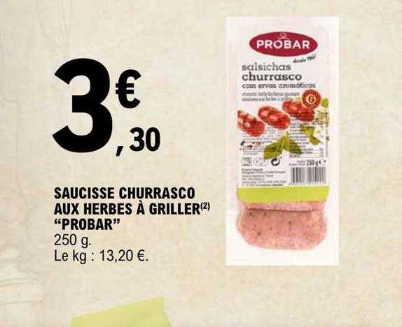 saucisse churrasco aux herbes à griller "probar"