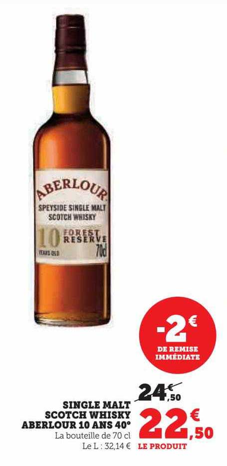 single malt scotch whisky aberlour 10 ans 40°