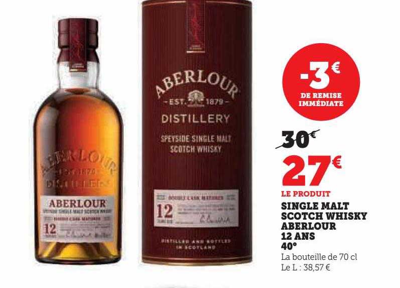 single malt scotch whisky aberlour 12 ans 40°