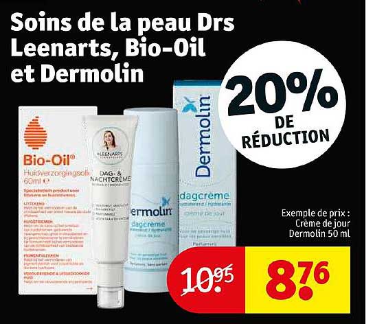soins de la peau drs leenarts, bio-oil et dermolin