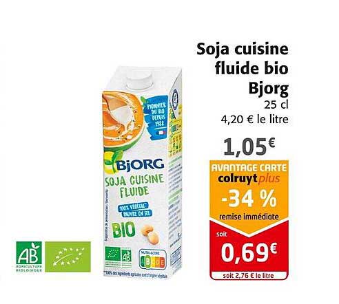 Soja Cuisine Fluide Bio Bjorg