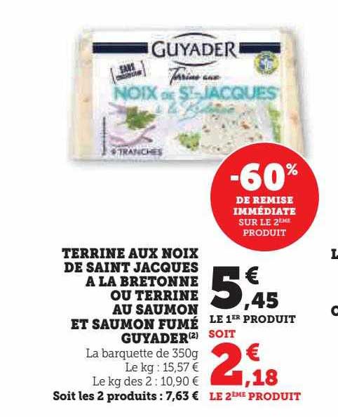 Terrine Aux Noix De Saint Jacques à La Bretonne Ou Terrine Au Saumon Et Saumon Fumé Guyader