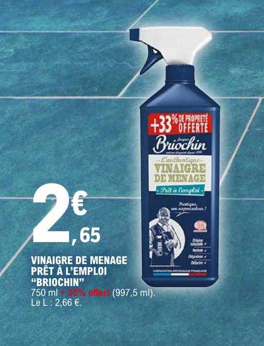 vinaigre de ménage prêt à l'emploi "briochin"