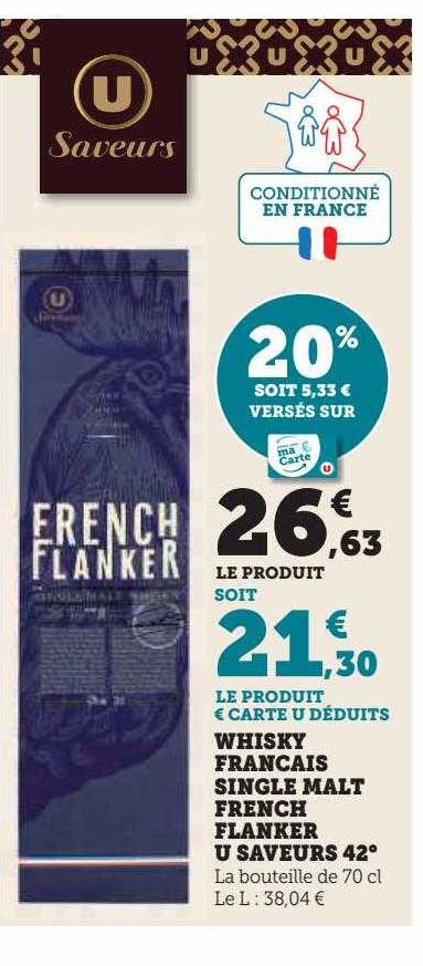 whisky français single malt french flanker u saveurs 42°