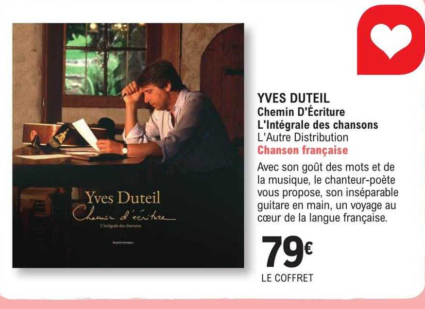 yves duteil chemin d'écriture l'intégrale des chansons