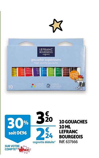 10 Gouaches 10 Ml Lefranc Bourgeois