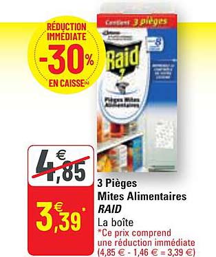 3 pièges mites alimentaires raid