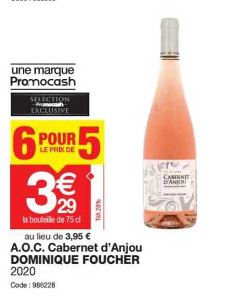 a.o.p. cabernet d'anjou dominique foucher 2020