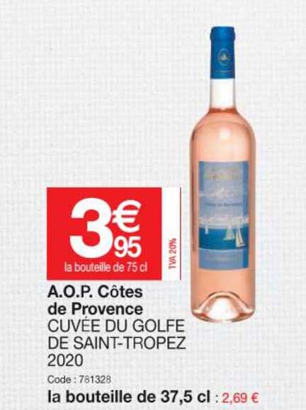 a.o.p. côtes de provence cuvée du golfe de saint-tropez 2020