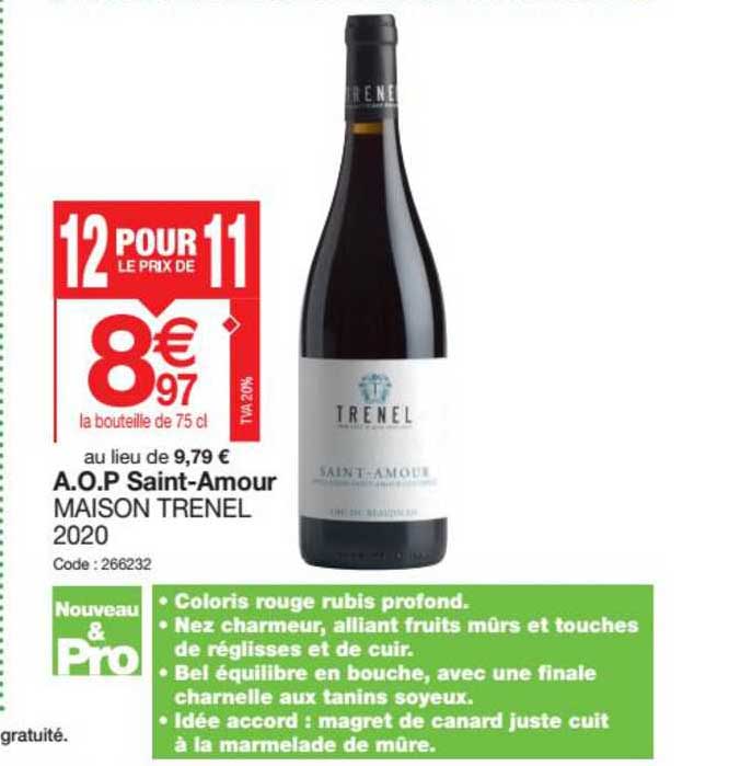 a.o.p. saint-amour maison trenel 2020