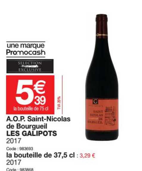 a.o.p. saint-nicolas de bourgueil les galipots 2017