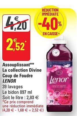 assouplissant la collection divine coup de foudre lenor