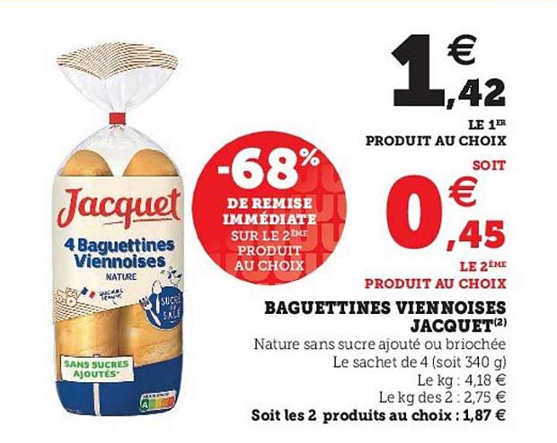 Baguettines Viennoises Jacquet