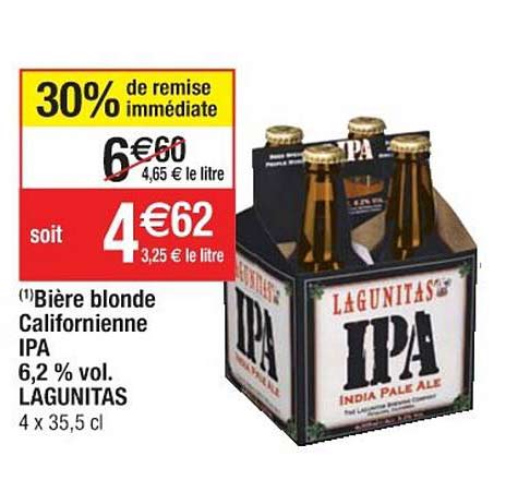 bière blonde californienne ipa 6,2% vol. lagunitas