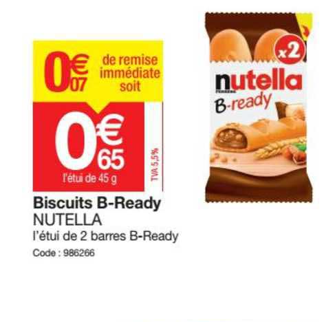 biscuits b-ready nutella
