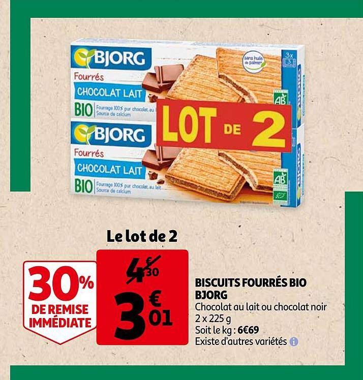 Biscuits Fourrés Bio Bjorg