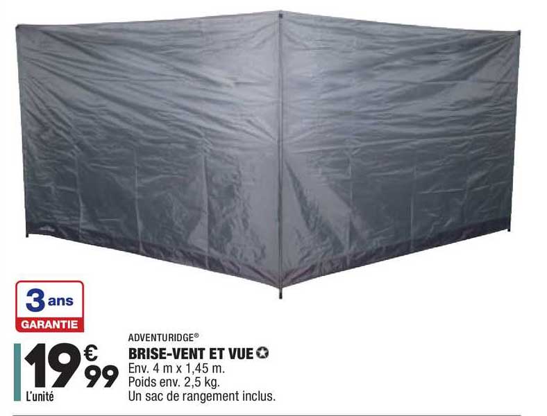 brise-vent et vue adventuridge
