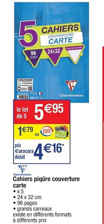 Cahiers Piqûre Couverture Carte