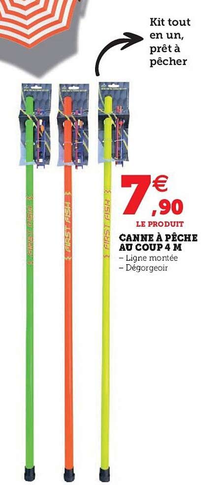 canne à pêche au coup 4 m
