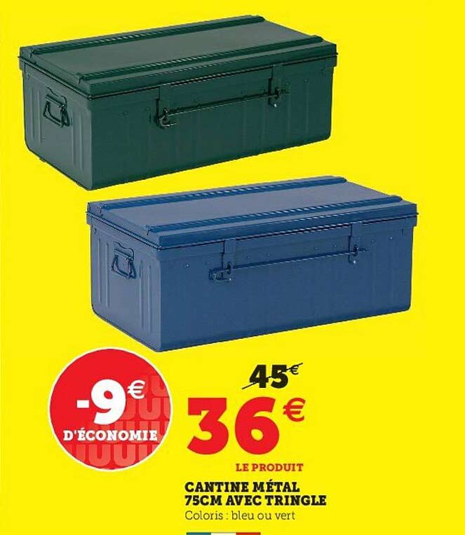 Cantine Métal 75 Cm Avec Tringle