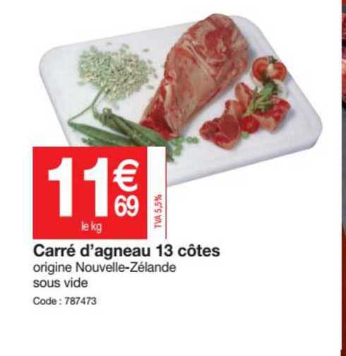 carré d'agneau 13 côtes