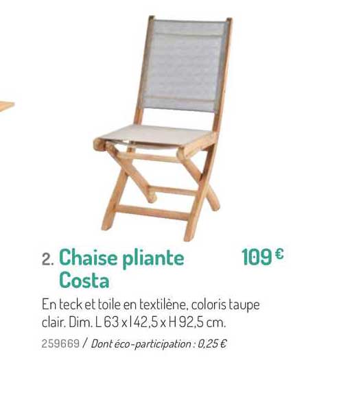 Chaise Pliante Costa
