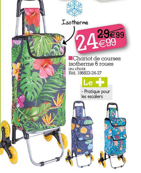 Chariot De Courses Isotherme 6 Roues