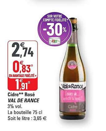 cidre rosé val de rance