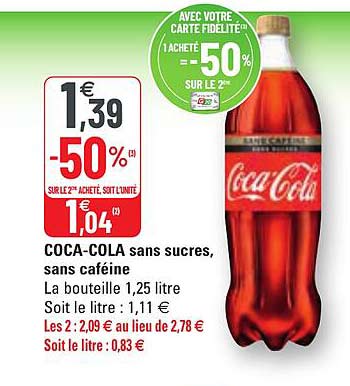 Coca-cola Sans Sucres, Sans Caféine
