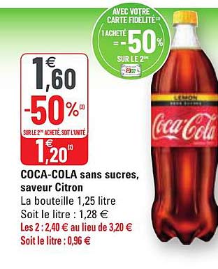 Coca-cola Sans Sures, Saveur Citron