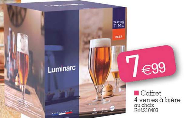 Coffret 4 Verres à Bière Luminarc